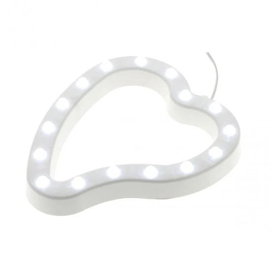 Cuore Luminoso 16 Led Bianco 24V 18x21 Cm - immagine 2