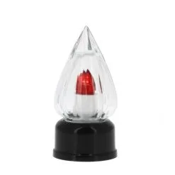 Fiamma Vetro Led Rosso Durata 1 Anno 7x14,5 Cm