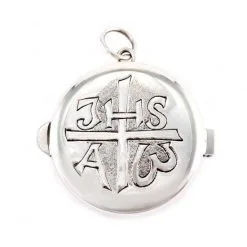 Teca Eucaristica Ihs Argento 800°° Diametro 5 Cm