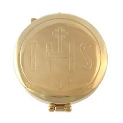 Teca Eucaristica IHS Inciso Diam 5.4 Cm H 3.2 Cm
