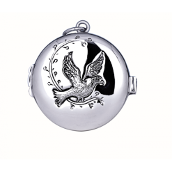 Teca Eucaristica Colomba Argento 800°° Diametro 5 Cm