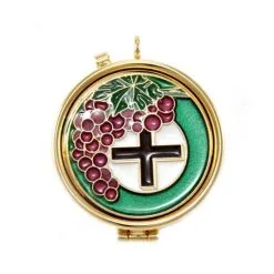 Teca Eucaristica Croce E Uva Diametro 5,4 Cm