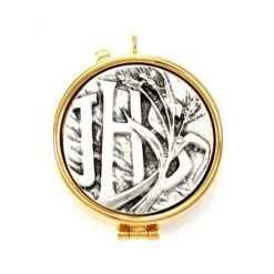 Teca Eucaristica Ihs E Spiga Diametro 5,4 Cm