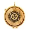 Teca Eucaristica Placca Olivo IHS Sole Diametro 5,5 Cm