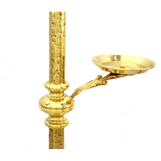 Porta Turibolo Barocco Dorato 130 Cm - immagine 3