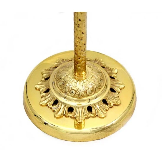 Porta Turibolo Barocco Dorato 130 Cm - immagine 4