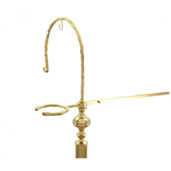 Porta Turibolo Ottone Dorato 130 Cm - immagine 5