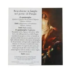 Benedizione Capofamiglia Giorno Di Pasqua 7x12 Cm Pz 100