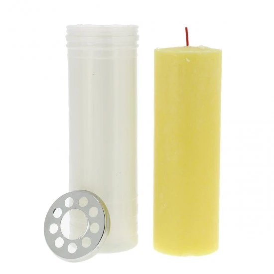 Cerone Liturgico Cera Gialla 7x22 Cm - immagine 2