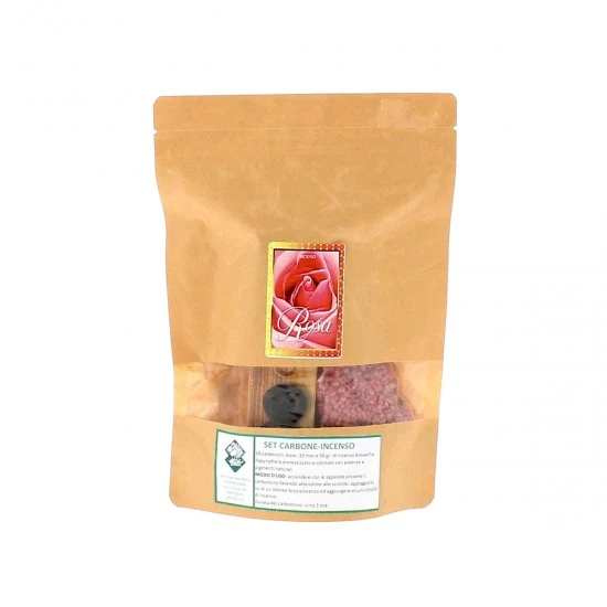Confezione 10 Carboncini 50 G Incenso Rosa - immagine 2