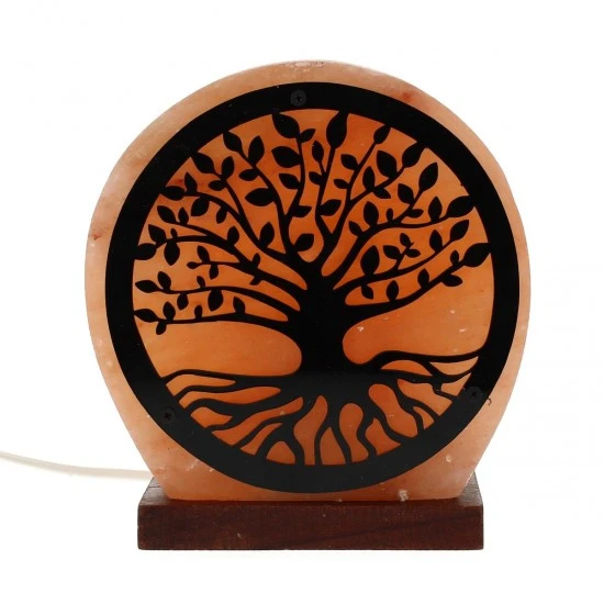Lampada Di Sale Dell'Himalaya Albero Della Vita 18 Cm