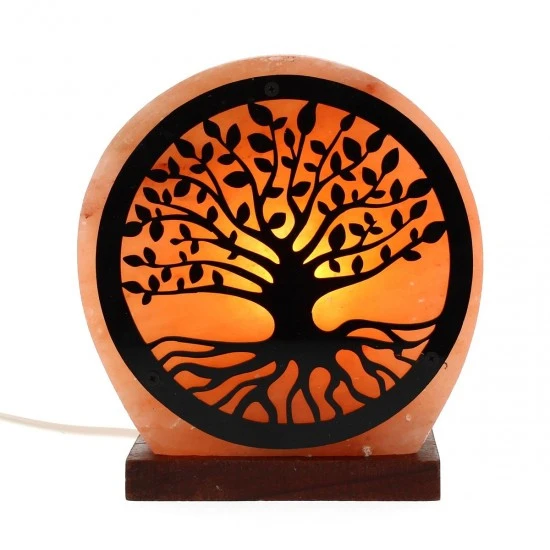 Lampada Di Sale Dell'Himalaya Albero Della Vita 18 Cm - immagine 2