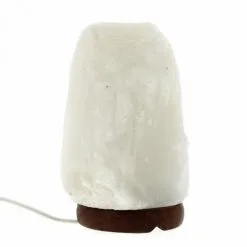 Lampada Di Sale Dell'Himalaya Bianco 16 Cm