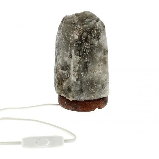 Lampada Di Sale Dell'Himalaya Grigio 16 Cm - immagine 3