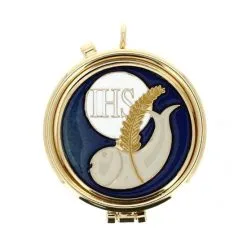 Teca Eucaristica IHS E Pesce Diametro 5,4 Cm