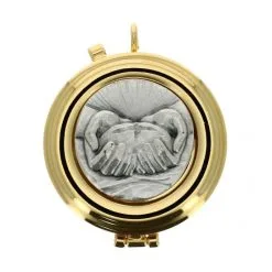 Teca Eucaristica Mani Pane Diametro 5 Cm