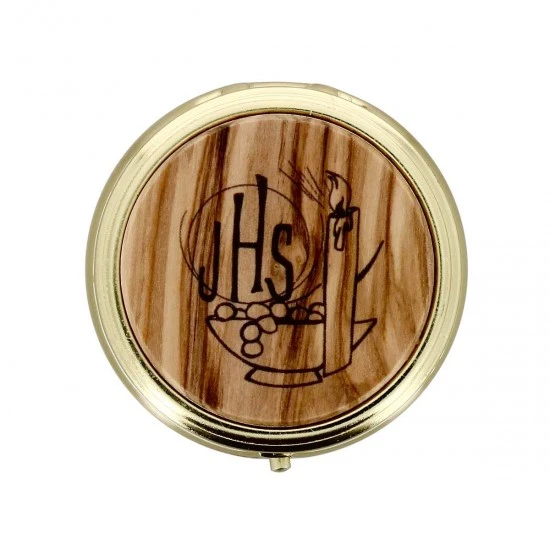 Teca Porta Ostie Placca Olivo Candela Diametro 5,5 Cm