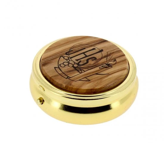 Teca Porta Ostie Placca Olivo Candela Diametro 5,5 Cm - immagine 3