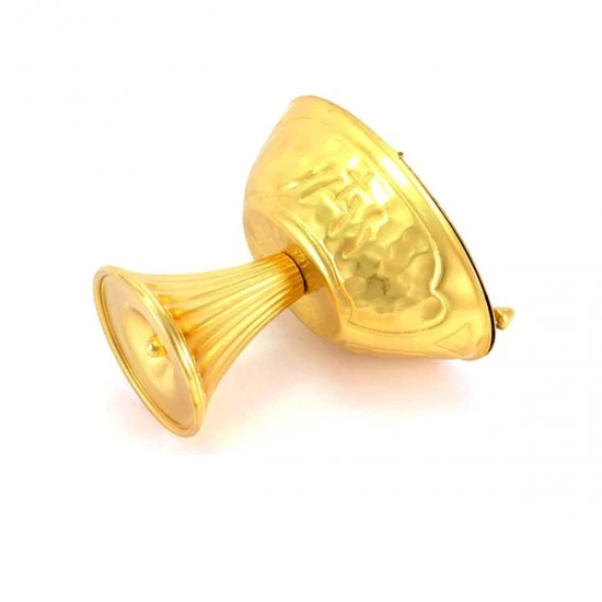 Turibolo E Navetta In Ottone Dorato 21 Cm - immagine 9